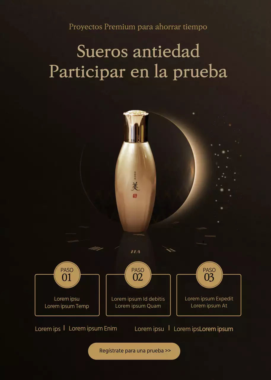 Gold Premium Anti-Aging Serum Experience Group Cómo aplicar los cosméticos de belleza