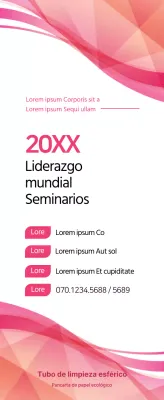 Rosa y negro para un anuncio de seminario de estilo sencillo