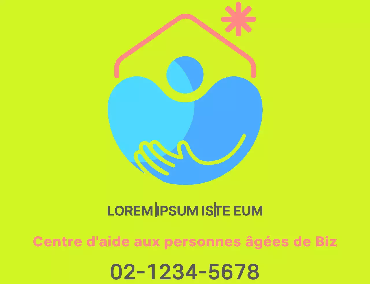 Pour le personnel du centre avec le symbole bleu-rose de l'illustration du centre de bien-être