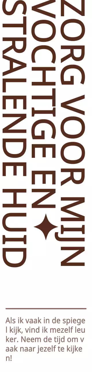 Emotionele beauty-gerelateerde tekst in bruin en wit Lay-out stijl Schoonheidsshop promotie en verkoop