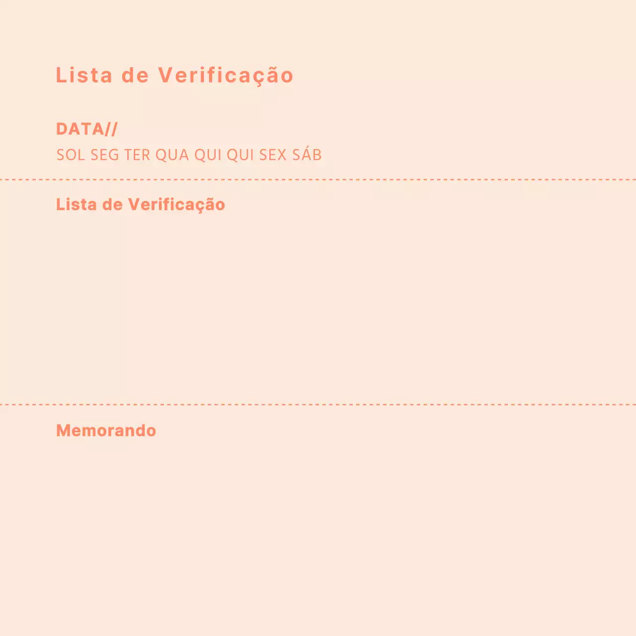 Mercadoria de lista de verificação simples e limpa em coral rosa