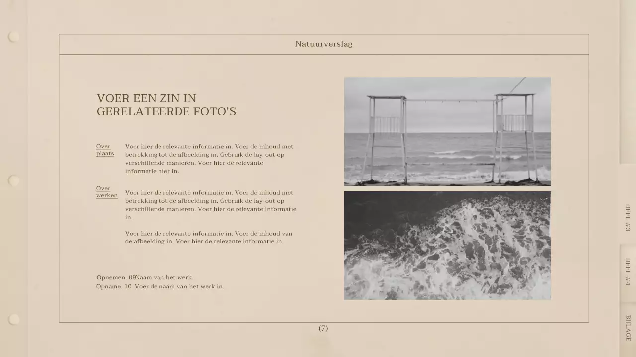 Een beige, vintage-geïnspireerd retro fotoboek