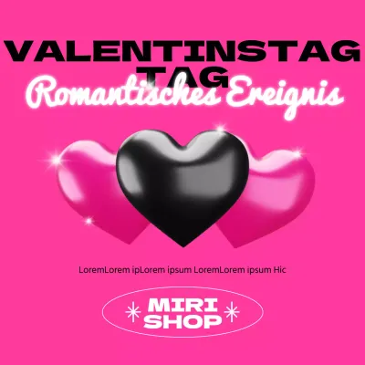 Rosa und schwarze Herzen Veranstaltung