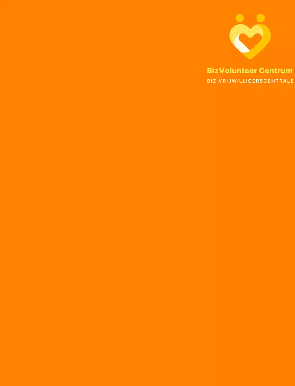 Eenvoudig hartvormig logo in oranje en felgeel Outreach-centrum organisatie