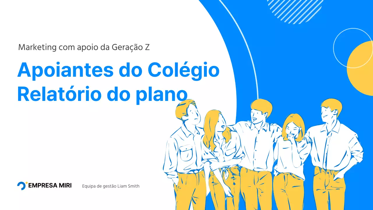 Apresentação do plano de funcionamento dos apoiantes da geração MZ dos estudantes universitários azuis e amarelos