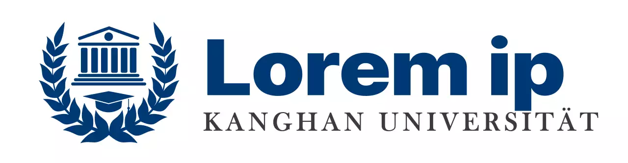 Universitätslogo mit marineblauem Bildungssymbol-Logo