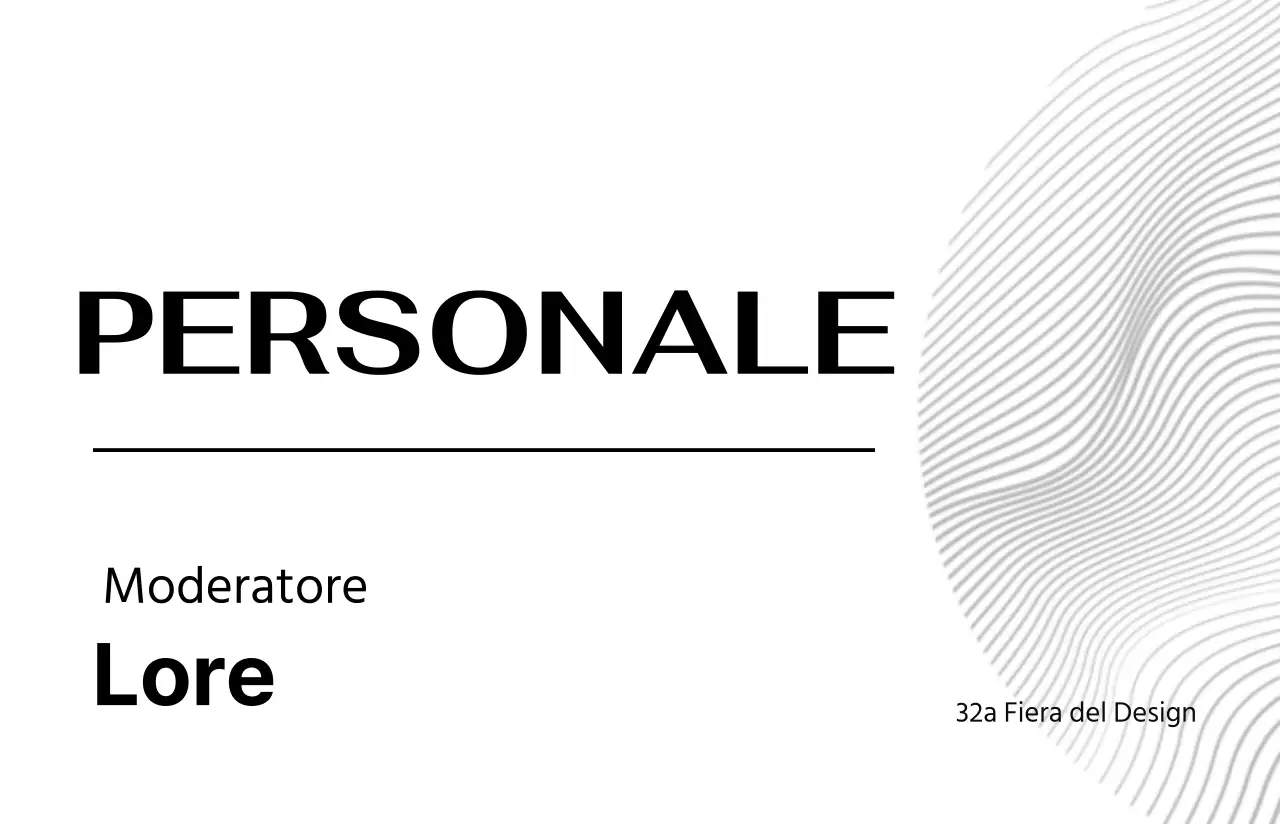 Organizzatori di eventi con un design incentrato su linee e forme