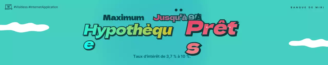 Bannière vidéo animée gif d'hypothèque bleu clair et rose