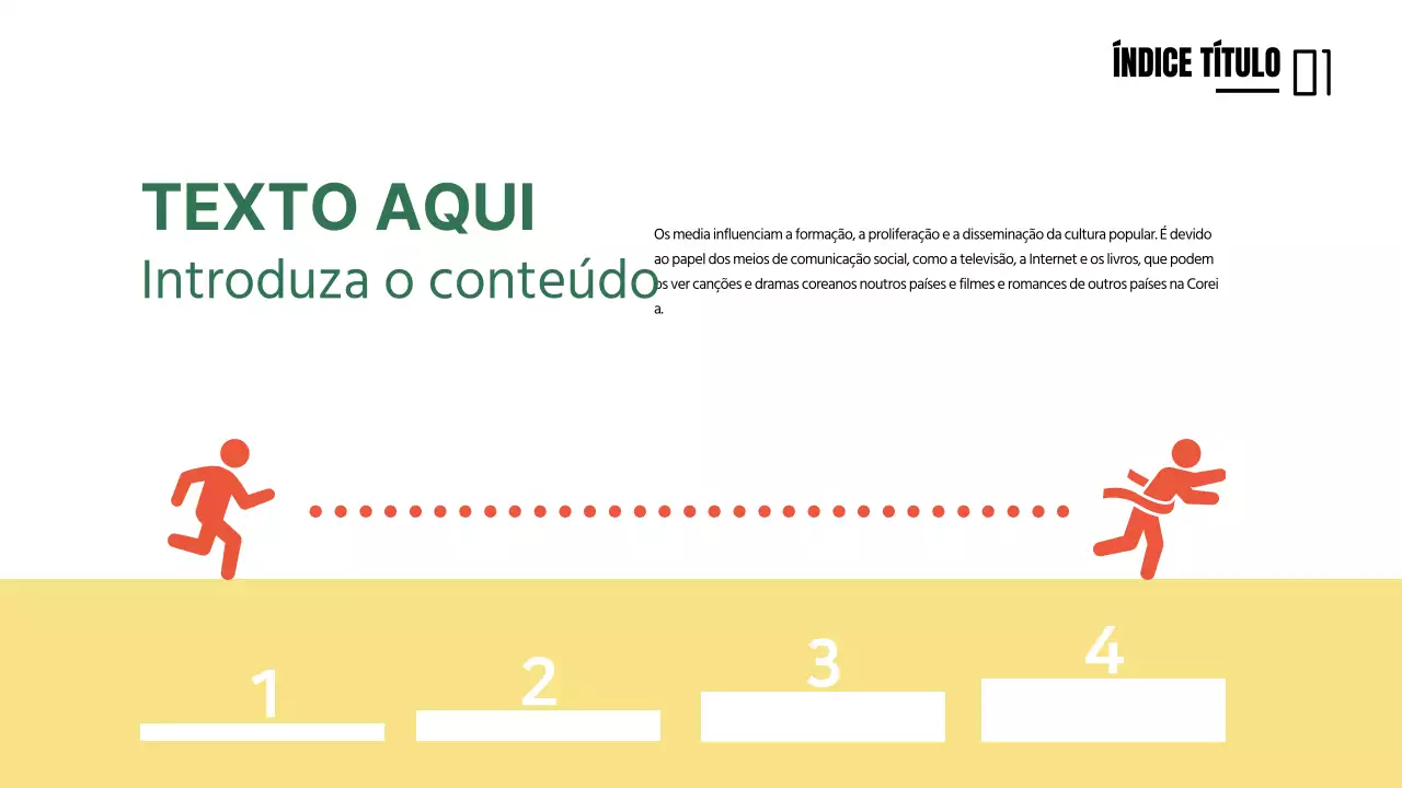 Linha cronológica concetual gira em laranja e amarelo