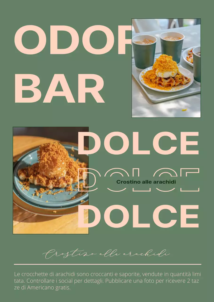 Promuovere menu con layout diversi in verde