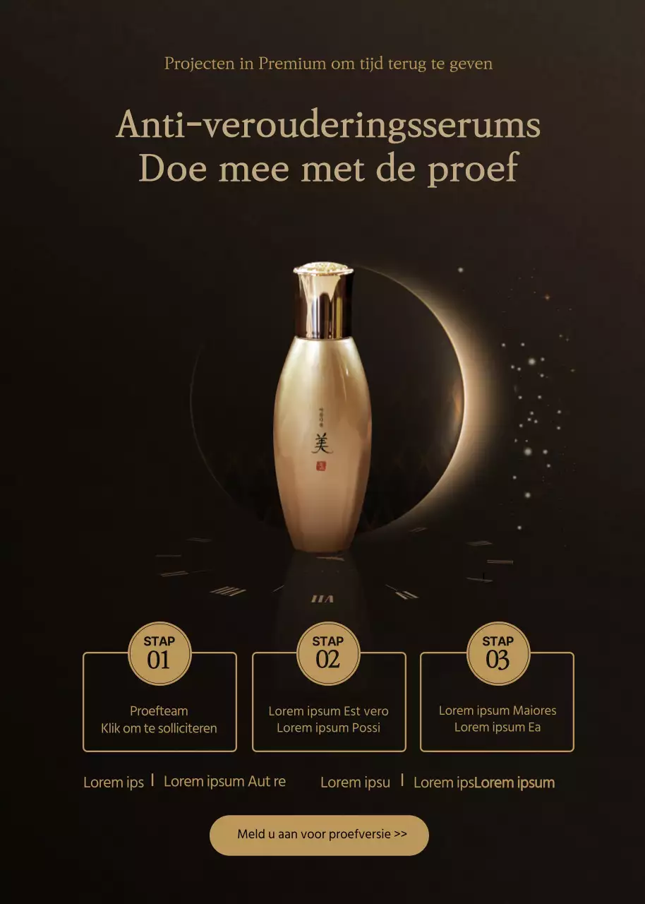 Gold Premium Anti-Aging Serum Experience Group Hoe Schoonheids Cosmetica Aanbrengen