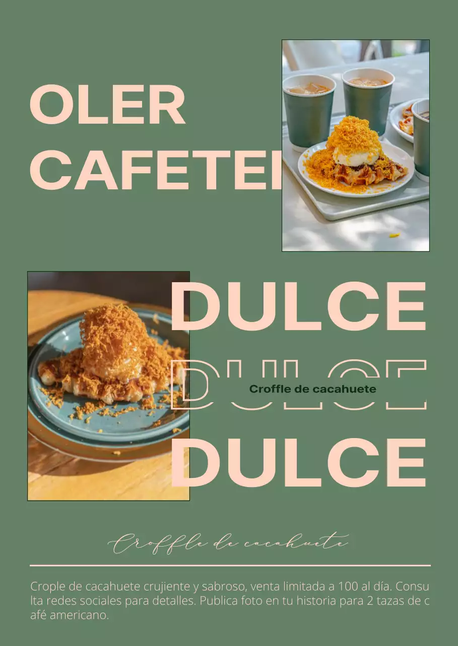 Promover menús con diferentes diseños en verde