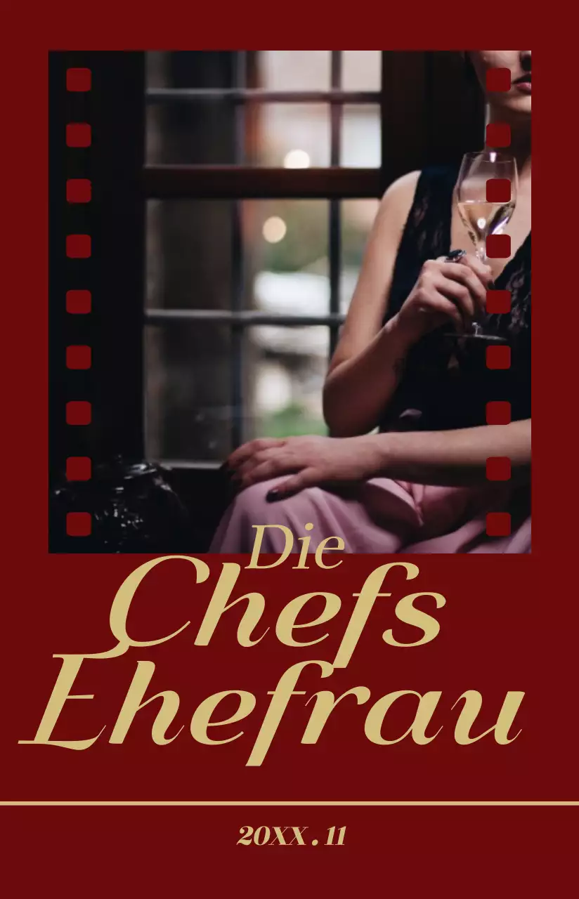 Filmplakat mit einem Rahmen aus einem dunkel gefärbten Kinofilmdesign