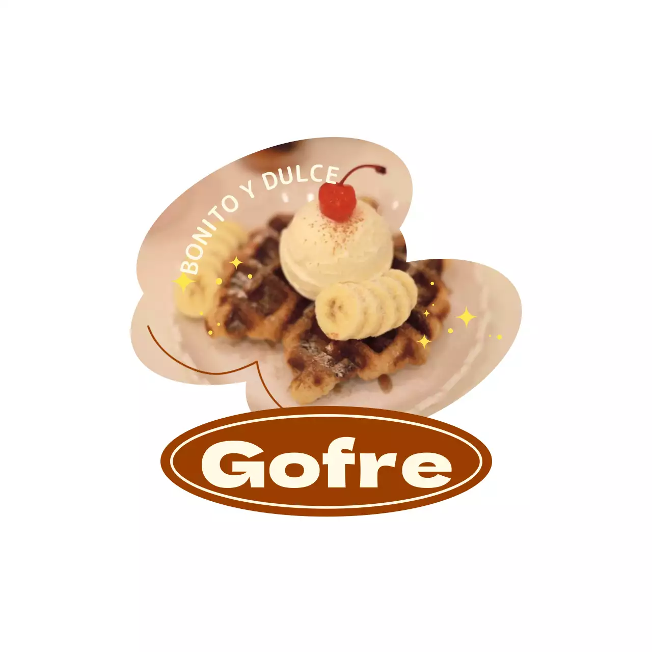 Para guiarle a través de la carta de postres con bonitos y coloridos conceptos