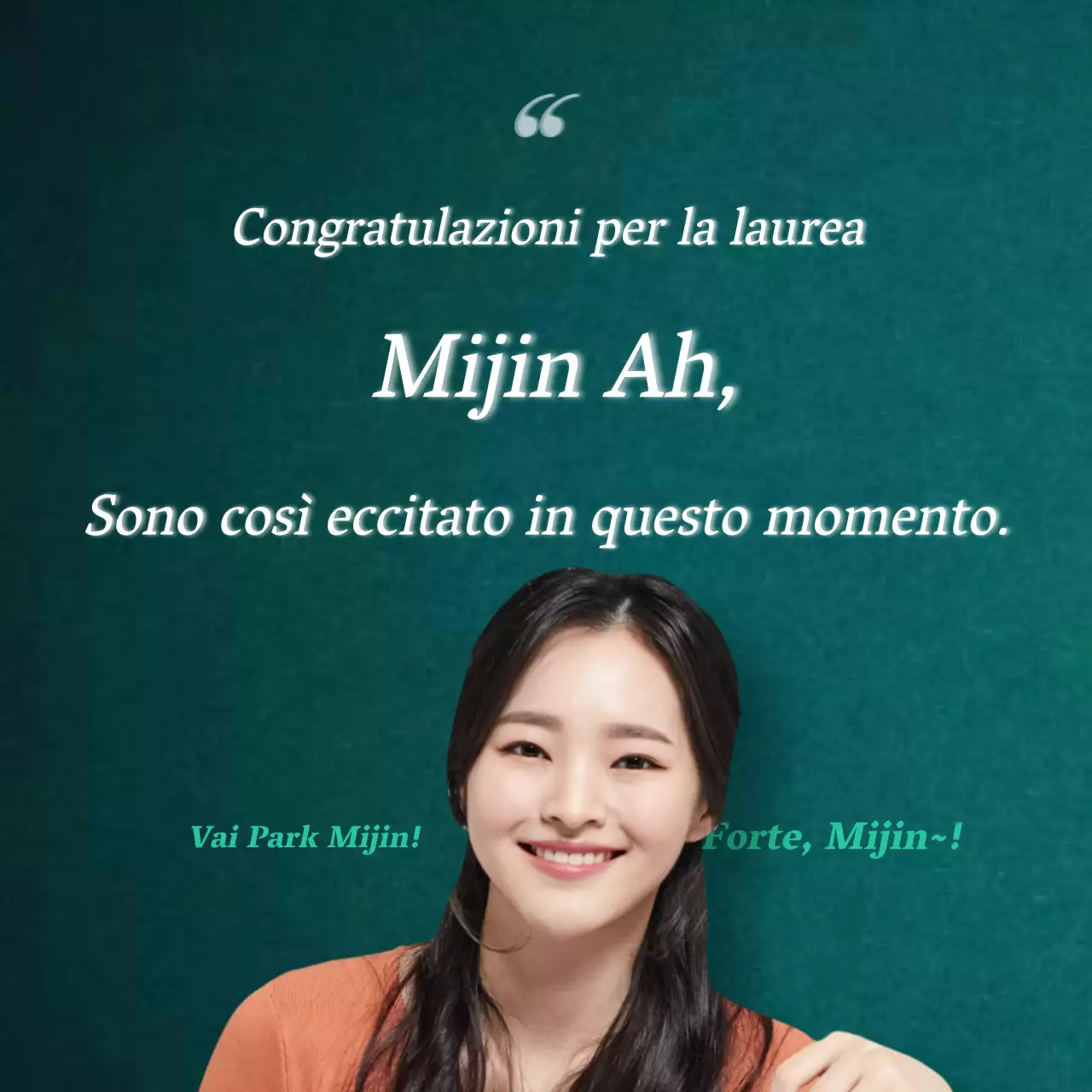 Scritta di classe per la laurea in verde sfumato