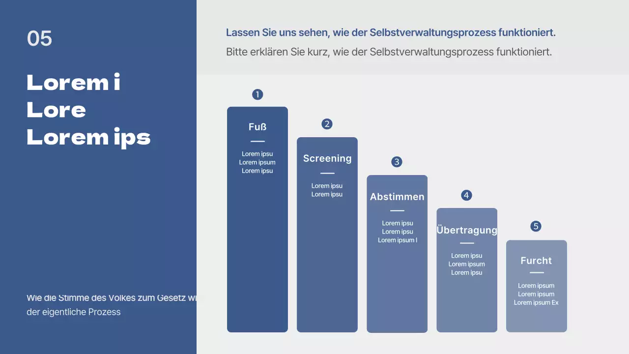 Einfache blaue und graue Vortragspräsentation
