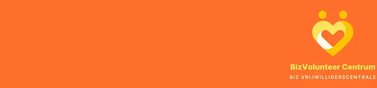 Eenvoudig hartvormig logo in oranje en felgeel Outreach-centrum organisatie