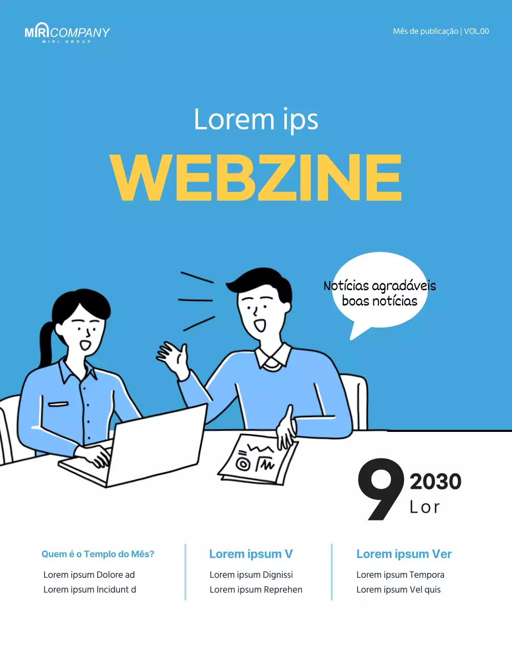 Boletim informativo sobre a cultura empresarial Blue Clean