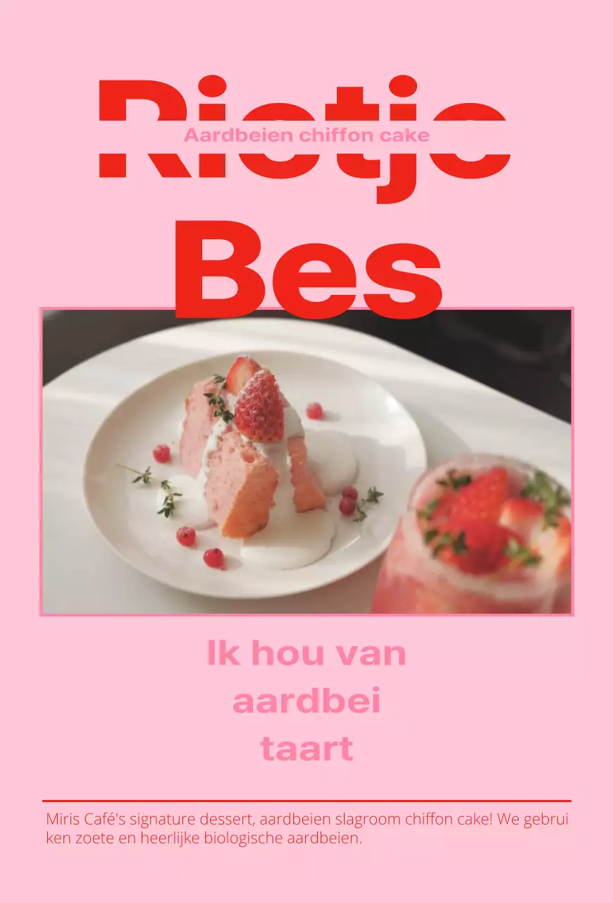 Promoot een fotolijstmenu in rood en roze