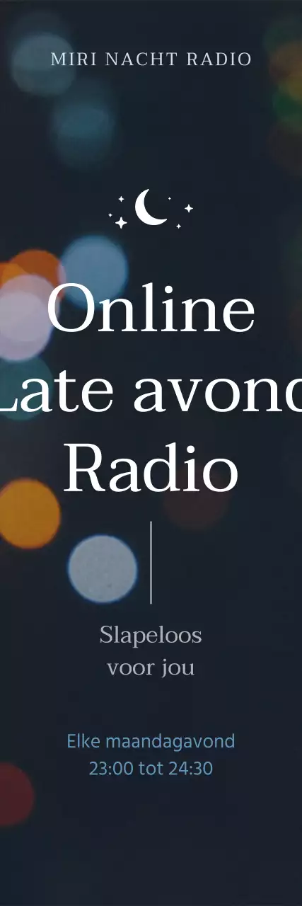 Donkere, marineblauwe emotie online late night radio