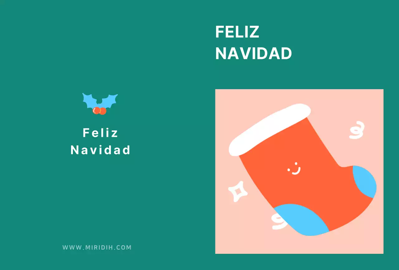 Turquoise Cute Christmas Socks Postal de Navidad Postales