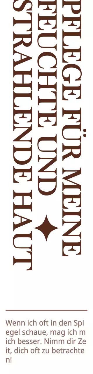 Emotionaler Text zum Thema Schönheit in Braun und Weiß Layout-Stil Werbung und Verkauf im Schönheitssalon