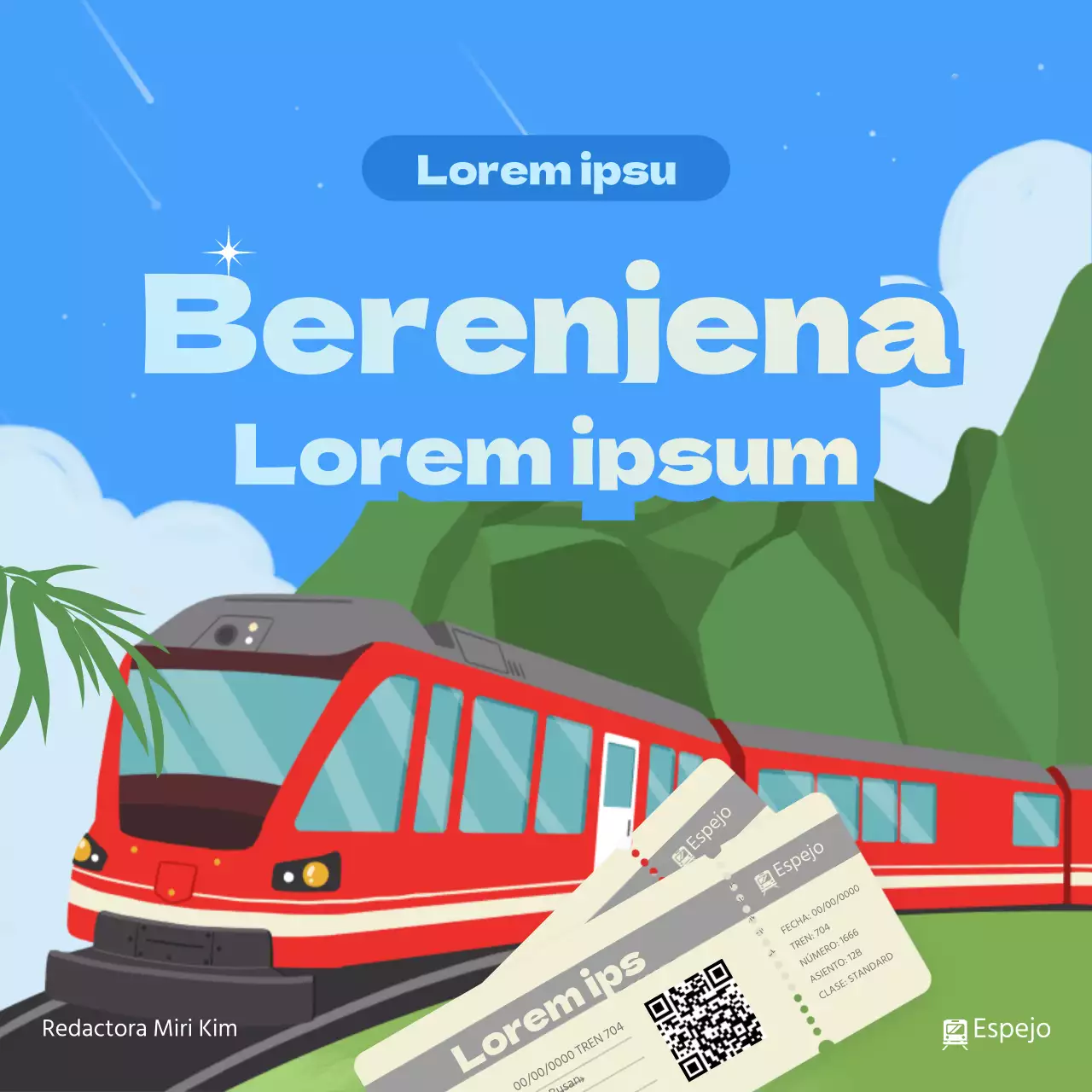 ilustración azul día del ferrocarril costa sur viajes cómo tarjetanoticias