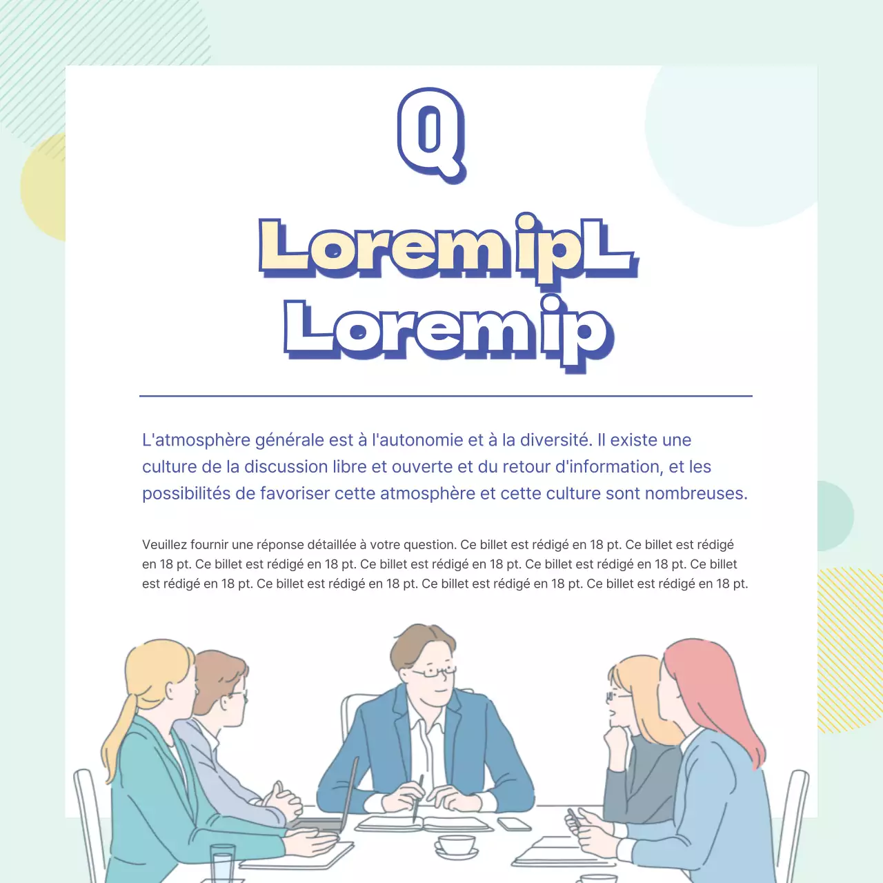 Recrutement moderne en bleu clair et jaune