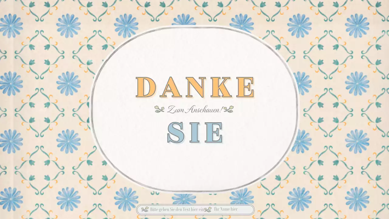 Emotionales konzeptionelles Grundlayout mit Vintage-Tapetenmuster in Beige und Hellblau