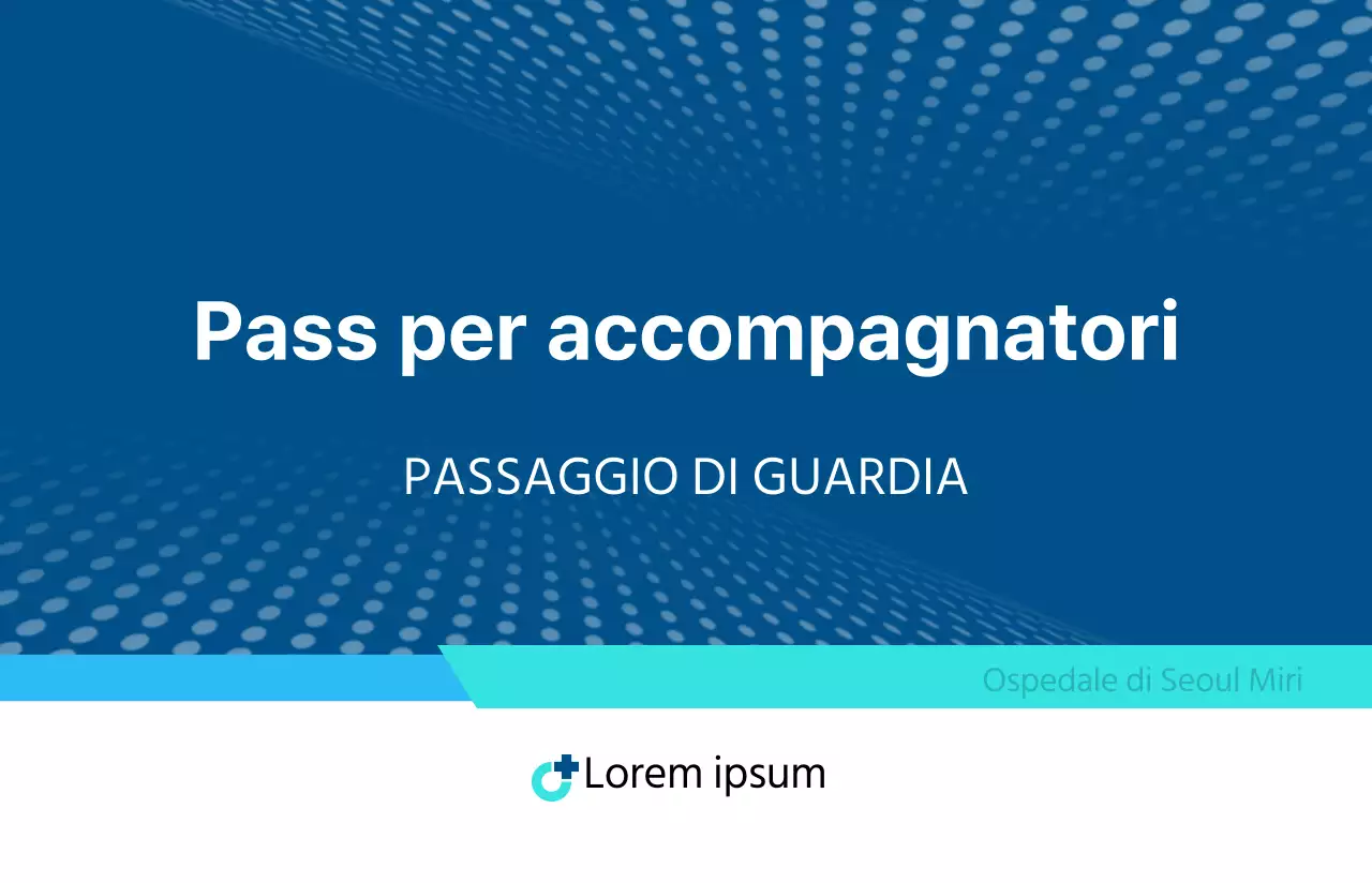 Pass di accesso con motivo blu navy e blu chiaro