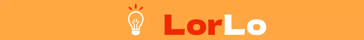 Bolígrafo escolar promocional con ilustración de bombilla naranja y roja y logotipo.