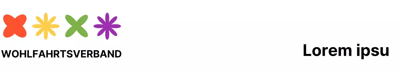 Bunte, niedliche und einfache Symbole Logo-Kombination Stil Kinderhilfsorganisationen und -gruppen