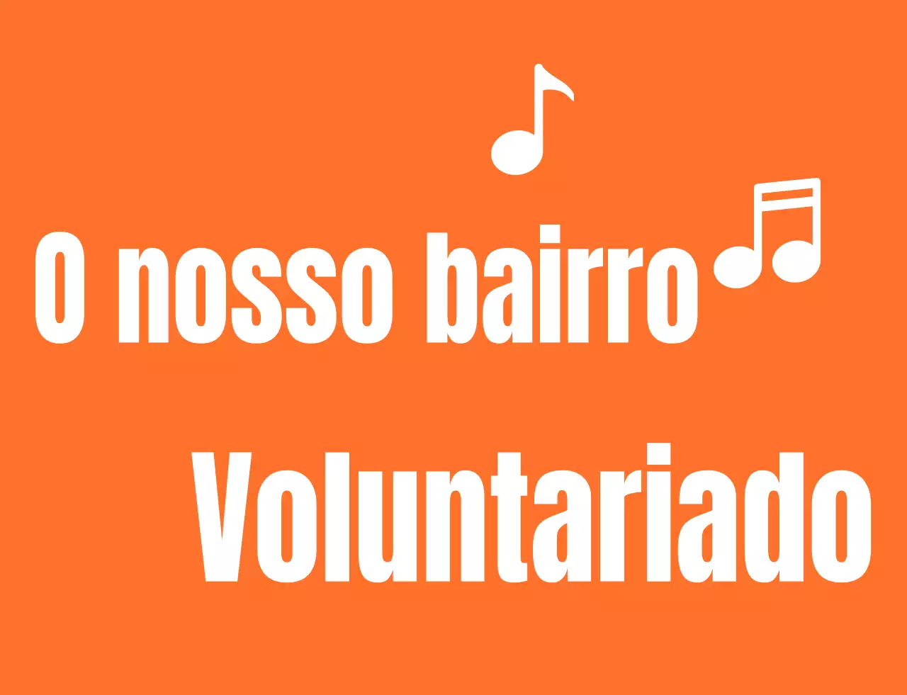 Logótipo de texto rítmico em laranja e branco Organização voluntária