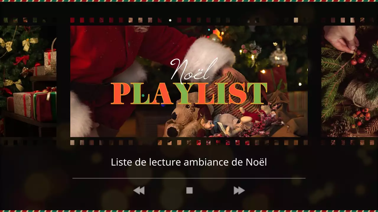 Liste de lecture sur le thème de Noël en vert et rouge