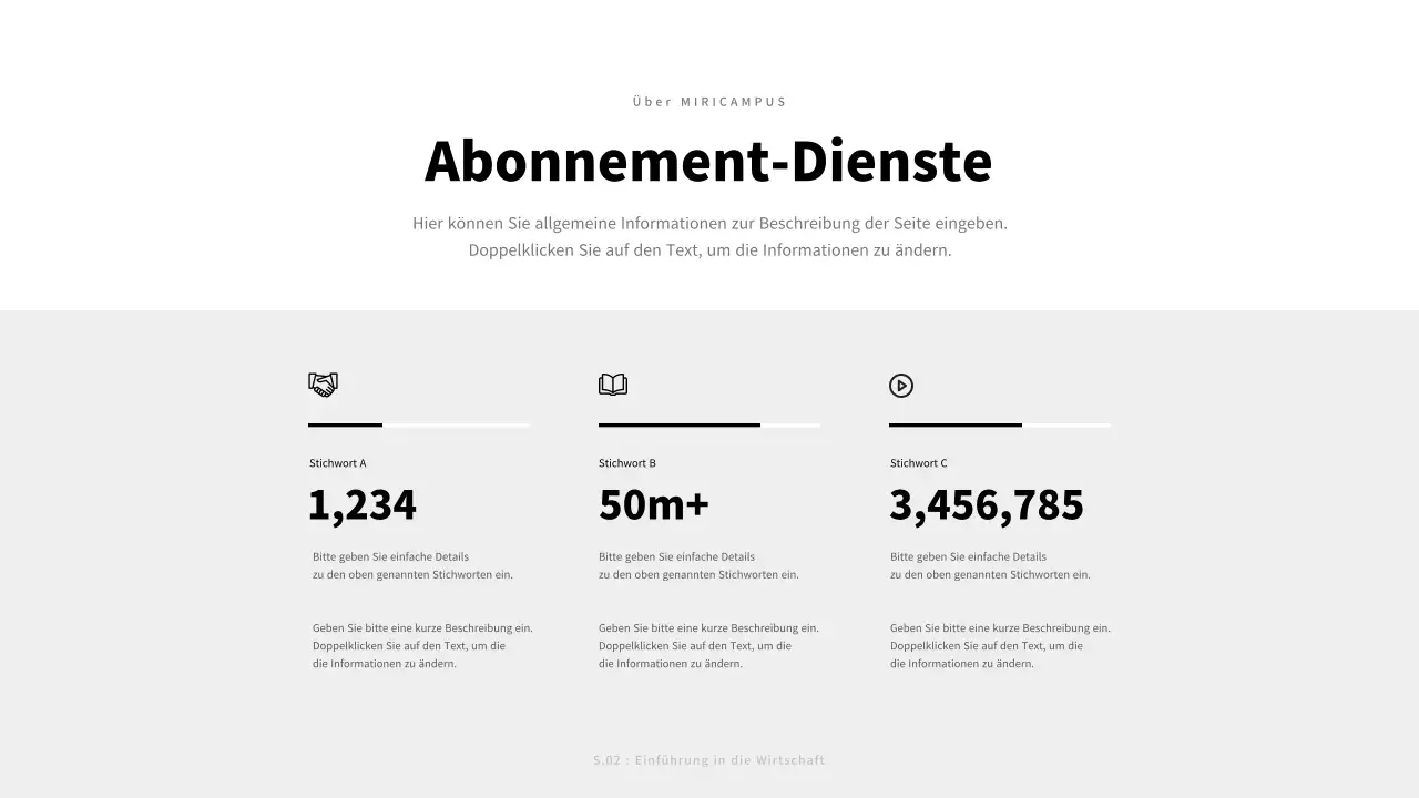 Businessplan für Unternehmen in Grautönen