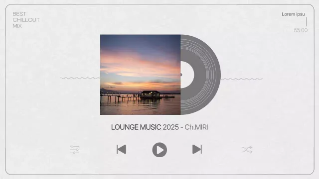 Lounge Music Channel ressemble à une application de musique grise