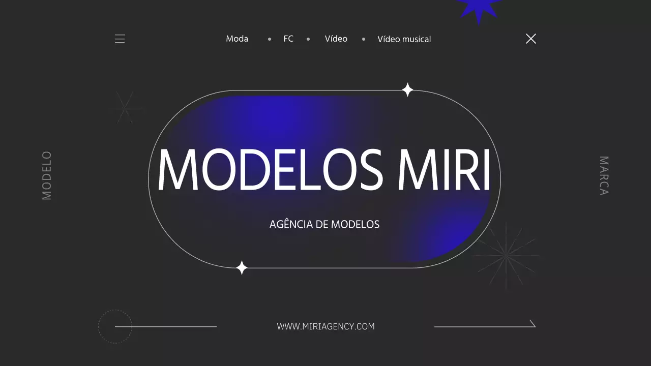 Portefólio com linhas simples, utilizando acentos roxos sobre um fundo preto
