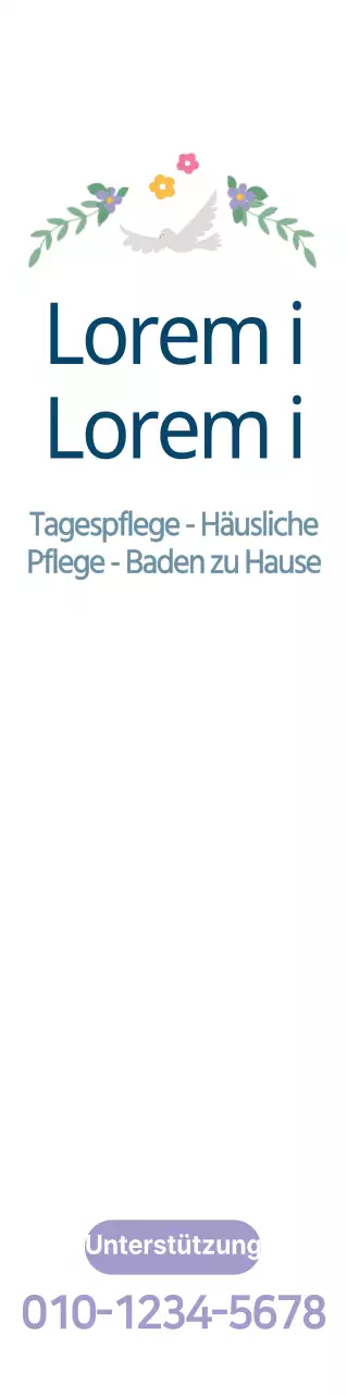 Ein warmes und einladendes Werbemittel für ein Rehabilitationszentrum mit farbenfrohen Illustrationen.