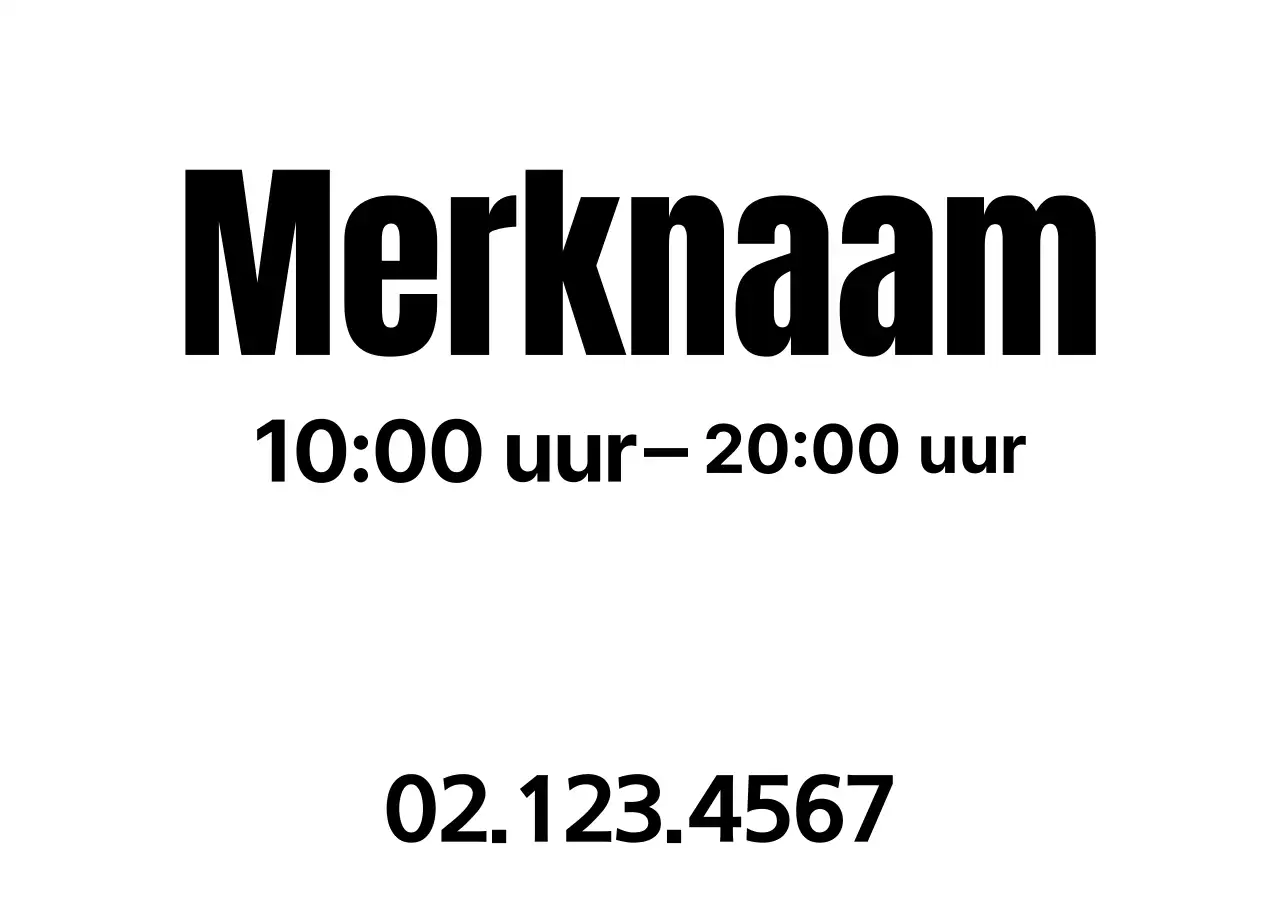 Papier met eenvoudige zwarte merknaambelettering