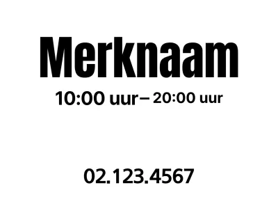 Papier met eenvoudige zwarte merknaambelettering