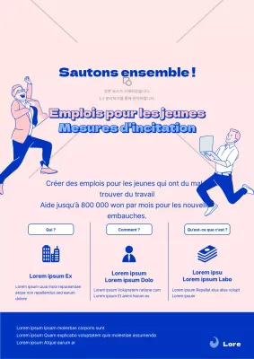 Guide de demande d'incitation à la création d'emplois pour les jeunes (bleu et rose)