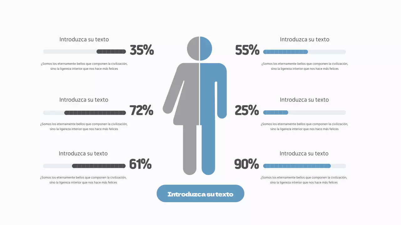 Gráfico de personas sencillo en azul claro y gris