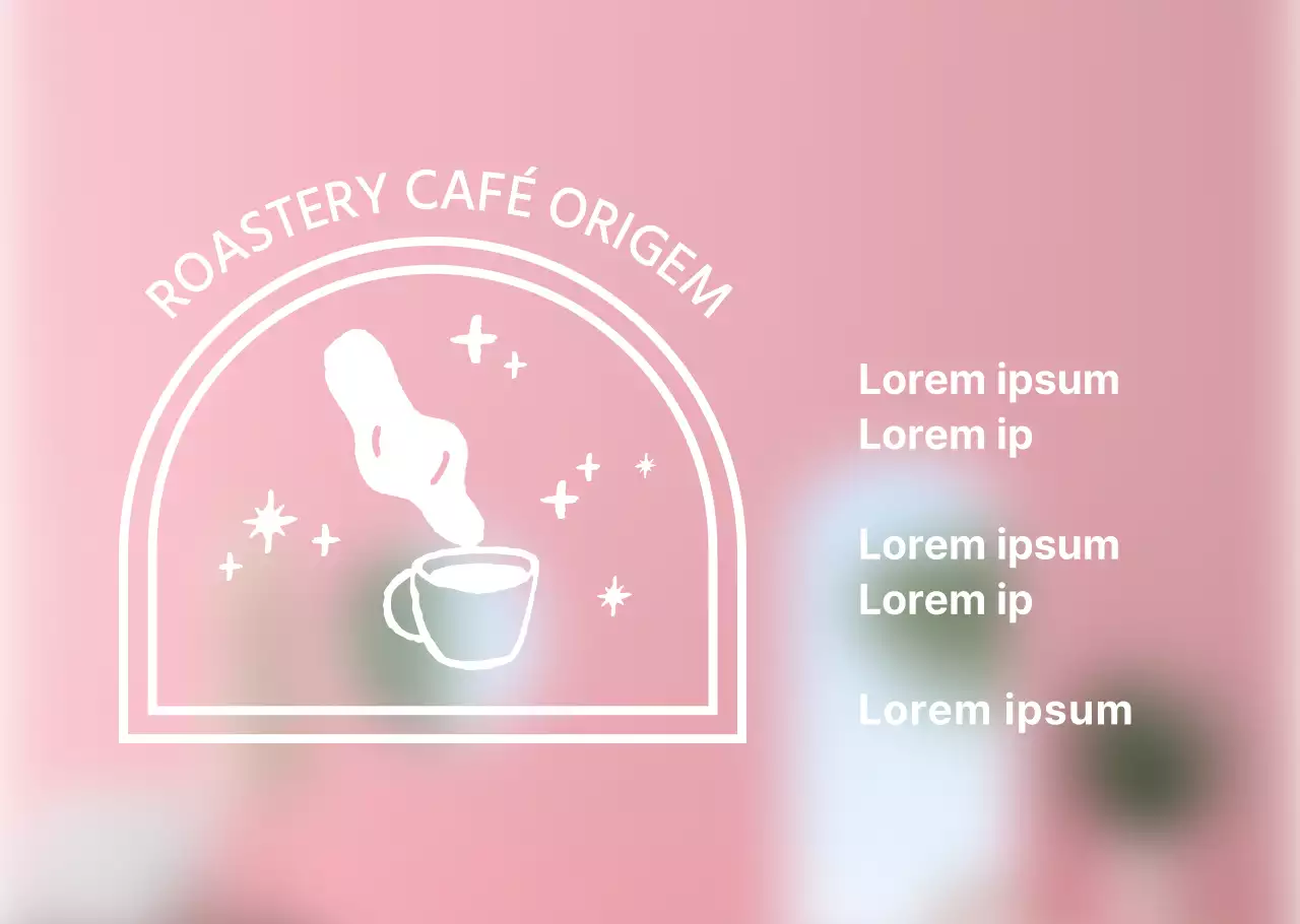 Logótipo de café branco Cartaz transparente de horário de abertura para café
