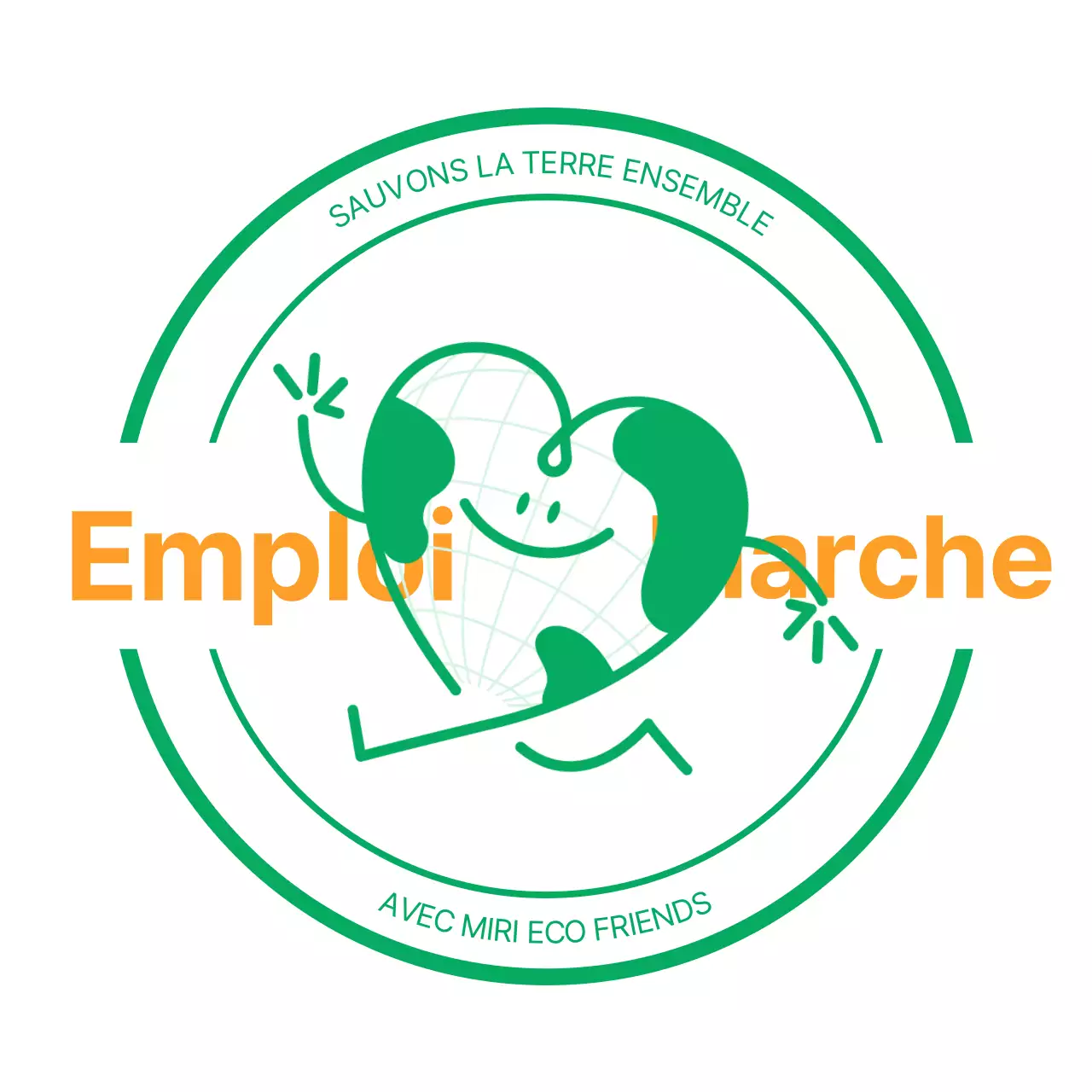 Concevoir un logo pour une campagne environnementale avec une illustration de la Terre heureuse