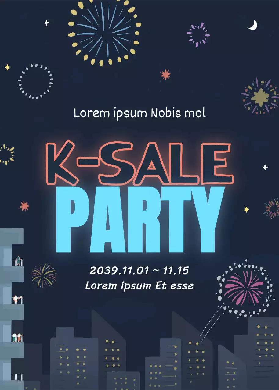 Nette rote und blaue Feuerwerkskörper Illustration Konzept Verkauf Veranstaltung