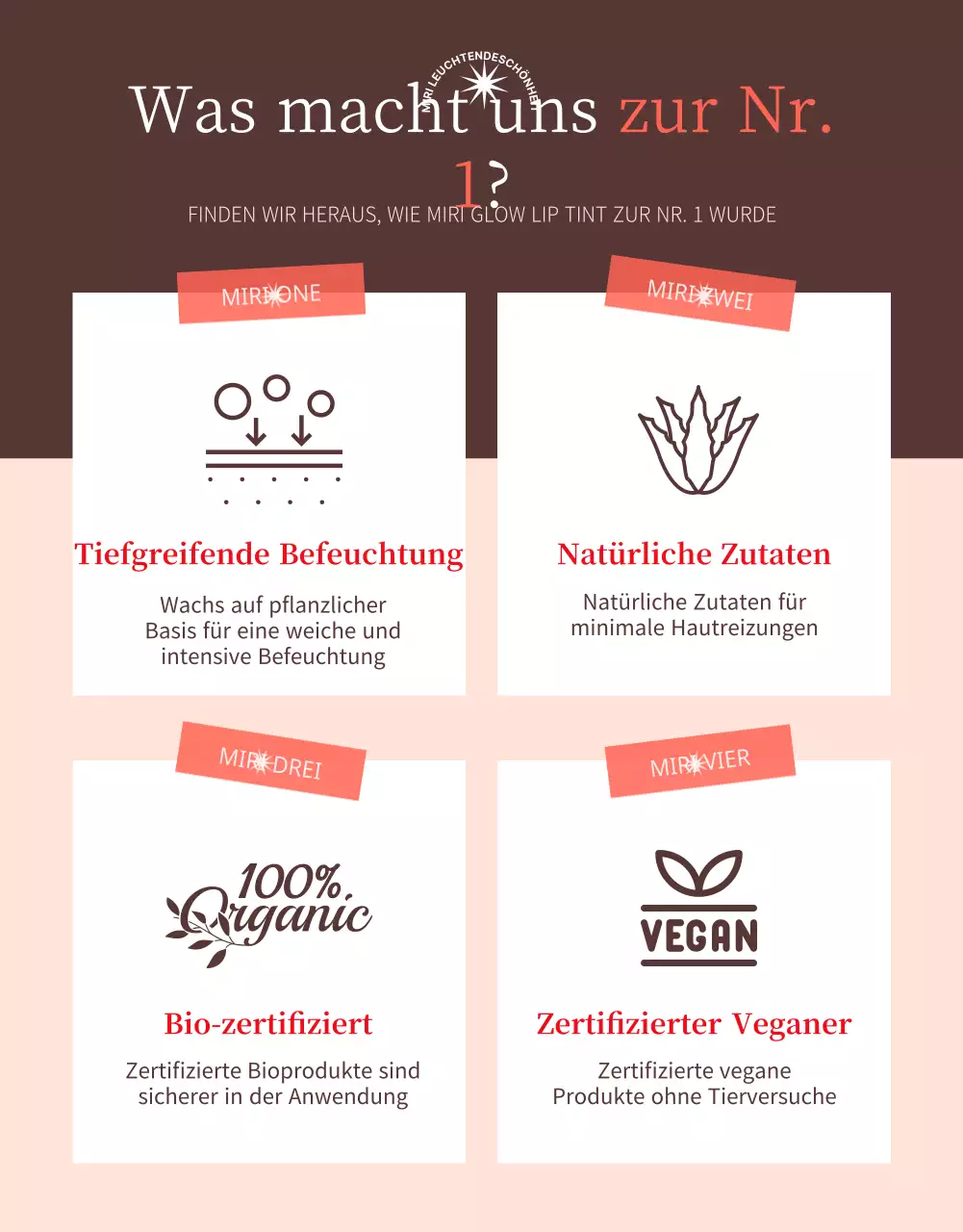 Fördern Sie eine saubere Lippenfarbe in Orange und Beige