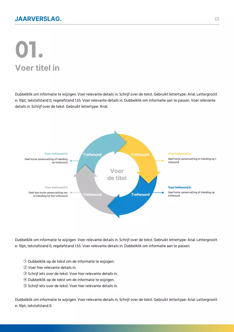 Maak een infografisch rapport of document op met lichtblauwe en gele tinten