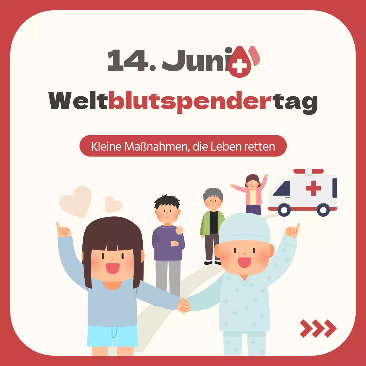 Dooclass Weltblutspendertag Karte News Design