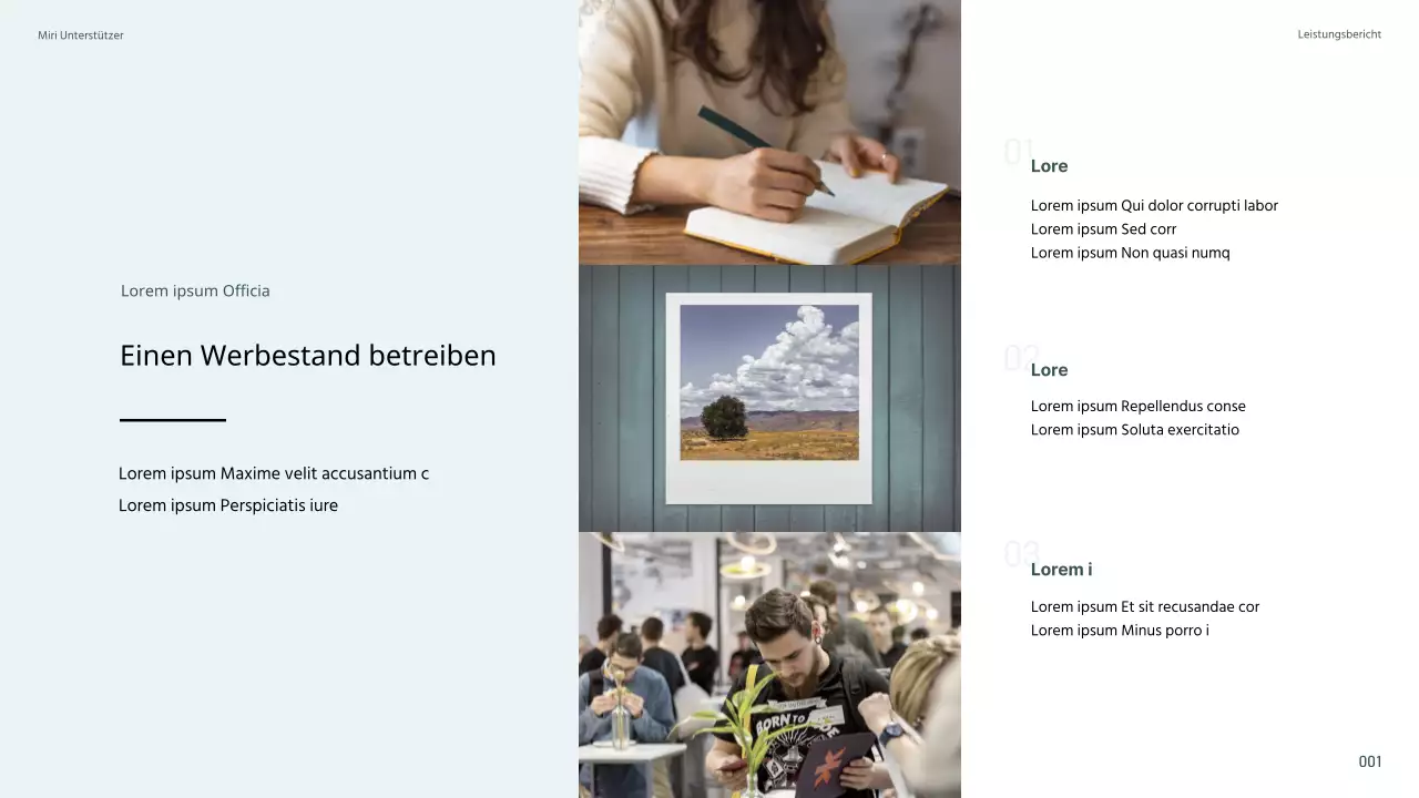 Einfaches, hellblaues Unterstützer-Aktivitätsprotokoll