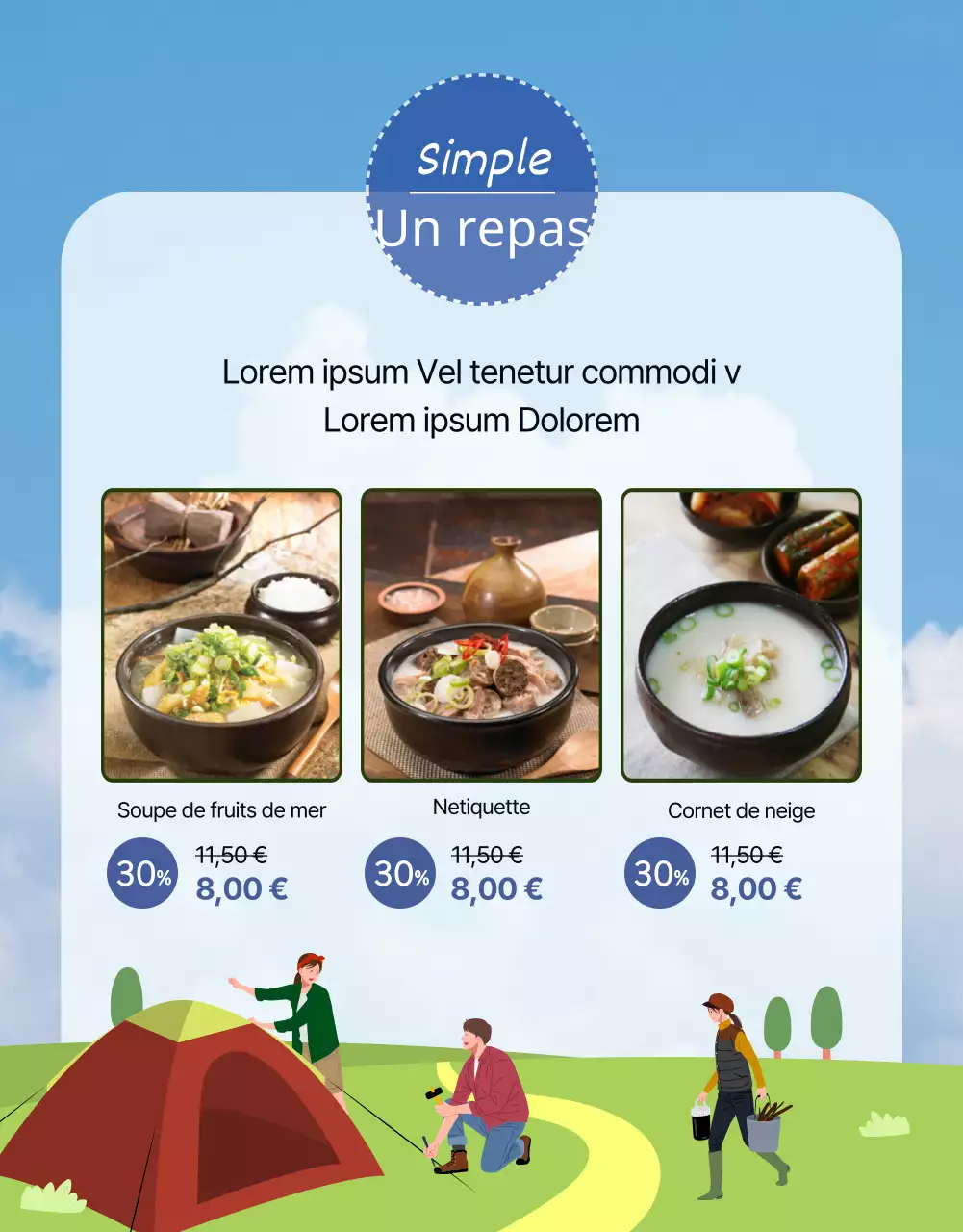 Une exposition sur le camping et l'alimentation mettant en valeur la photographie et l'illustration vertes